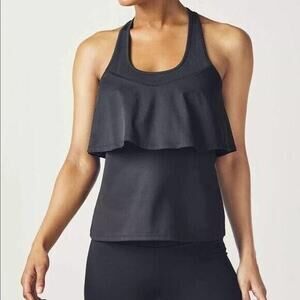 Fabletics Moisture Wicking Black Ashlynn Tank XS NWT